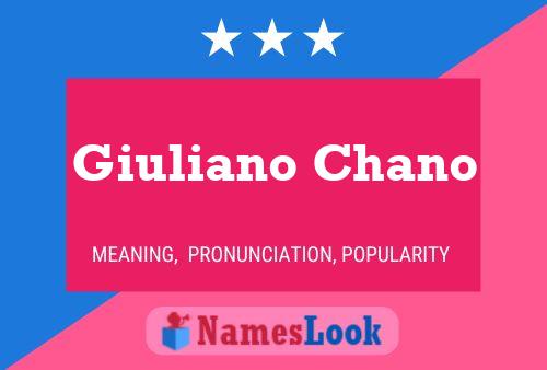 Giuliano Chano Namensposter