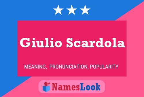 Giulio Scardola Namensposter