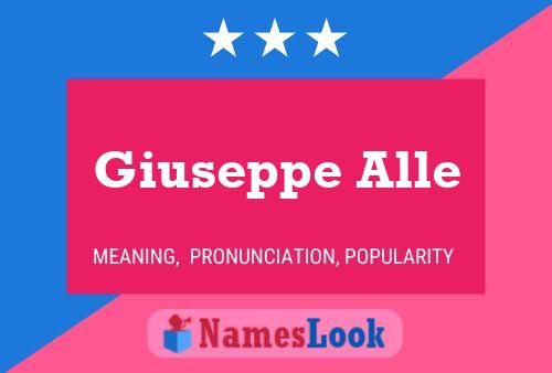 Giuseppe Alle Namensposter