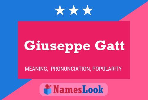 Giuseppe Gatt Namensposter