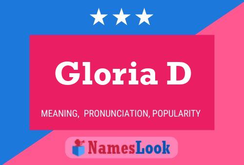 Gloria D Namensposter