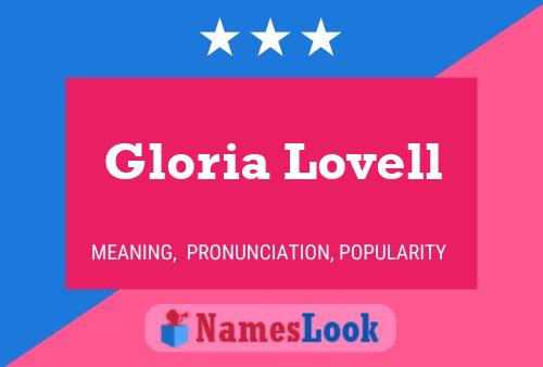 Gloria Lovell Namensposter