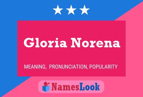 Gloria Norena Namensposter