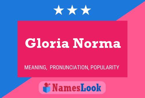 Gloria Norma Namensposter