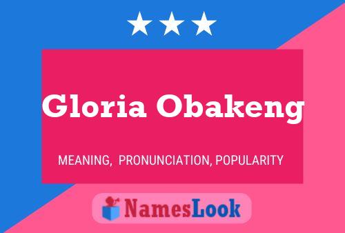 Gloria Obakeng Namensposter