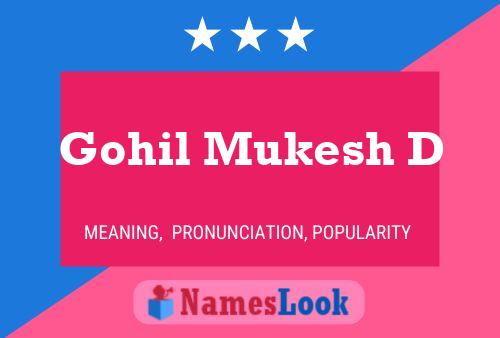 Gohil Mukesh D Namensposter