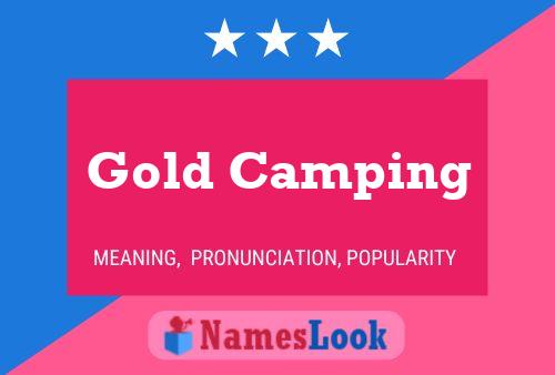 Gold Camping Namensposter