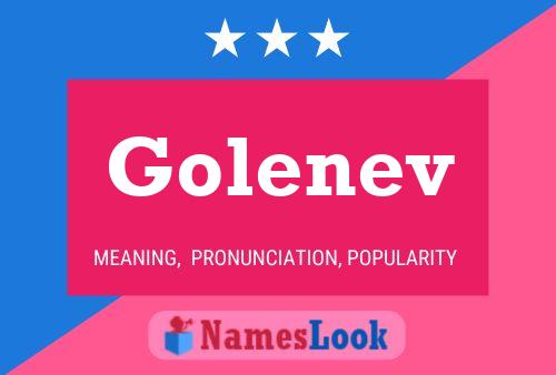 Golenev Namensposter