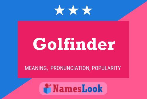 Golfinder Namensposter