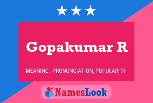 Gopakumar R Namensposter