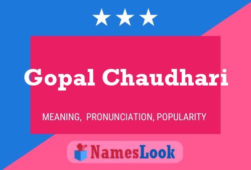 Gopal Chaudhari Namensposter