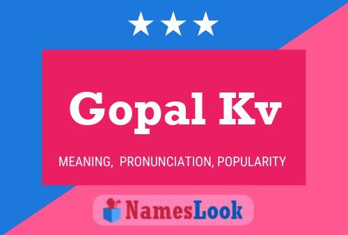 Gopal Kv Namensposter