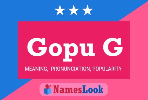 Gopu G Namensposter