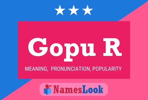 Gopu R Namensposter