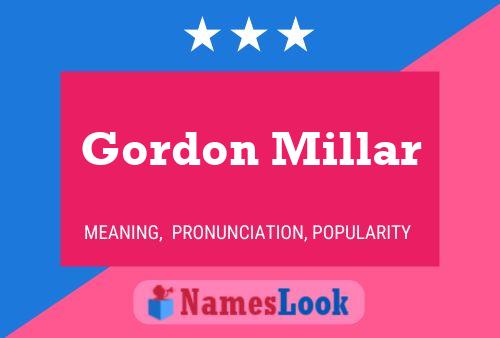 Gordon Millar Namensposter