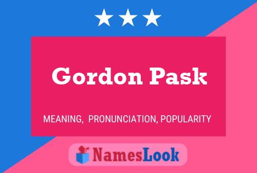 Gordon Pask Namensposter