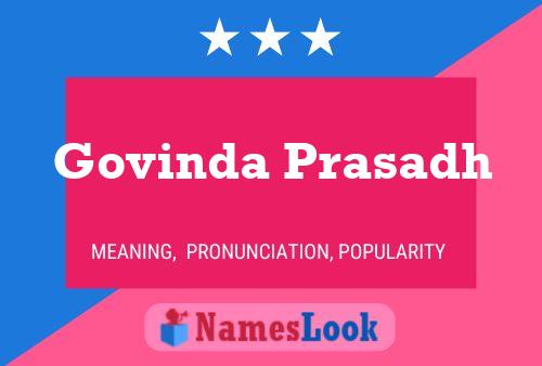 Govinda Prasadh Namensposter