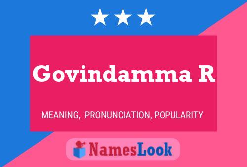 Govindamma R Namensposter