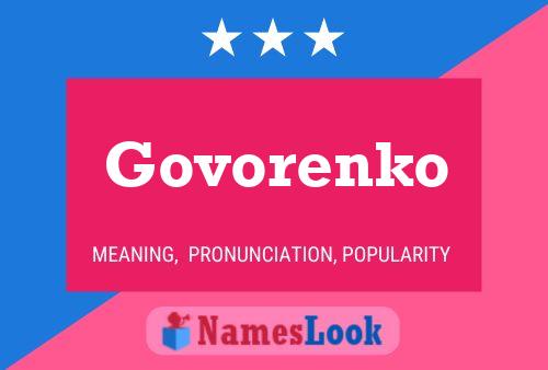 Govorenko Namensposter