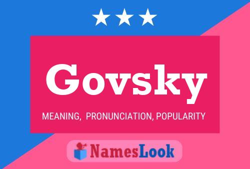 Govsky Namensposter