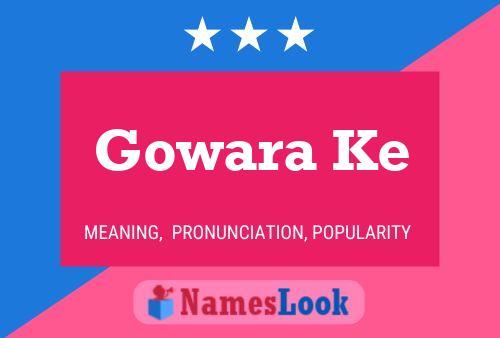 Gowara Ke Namensposter