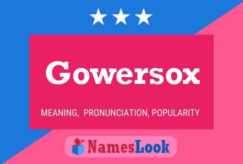 Gowersox Namensposter