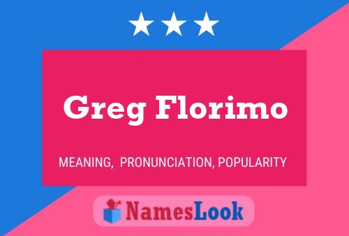 Greg Florimo Namensposter