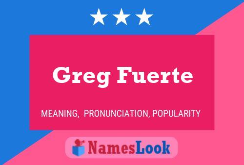 Greg Fuerte Namensposter