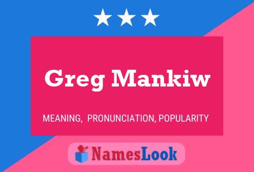 Greg Mankiw Namensposter