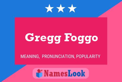 Gregg Foggo Namensposter