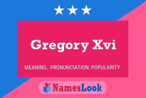 Gregory Xvi Namensposter