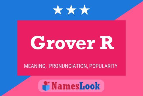 Grover R Namensposter