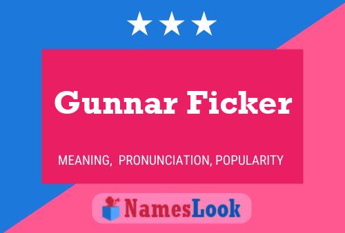 Gunnar Ficker Namensposter