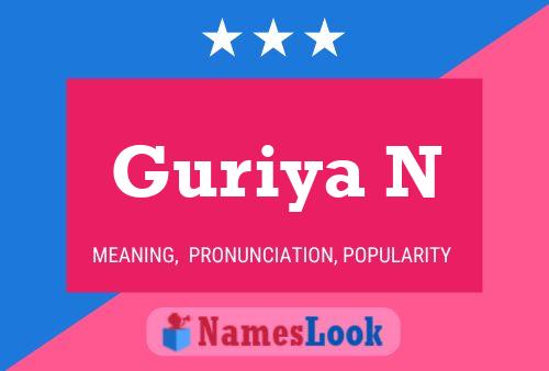 Guriya N Namensposter