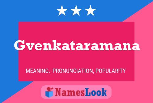 Gvenkataramana Namensposter