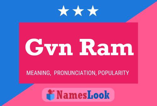 Gvn Ram Namensposter