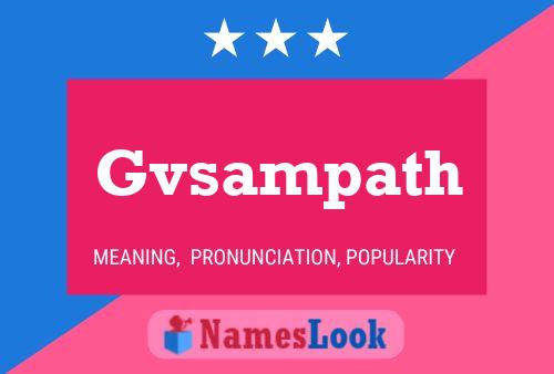 Gvsampath Namensposter