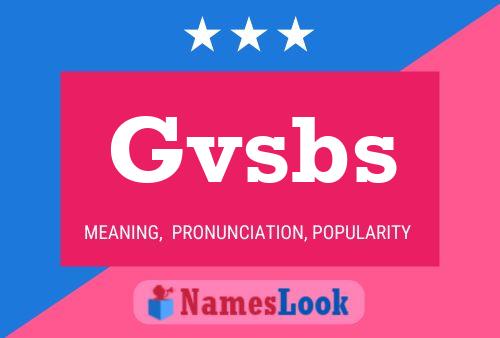 Gvsbs Namensposter