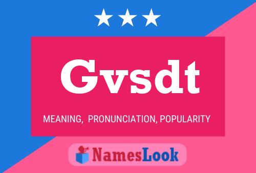 Gvsdt Namensposter