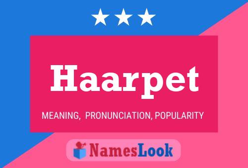 Haarpet Namensposter