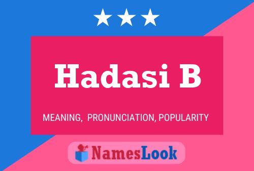 Hadasi B Namensposter