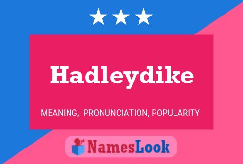 Hadleydike Namensposter