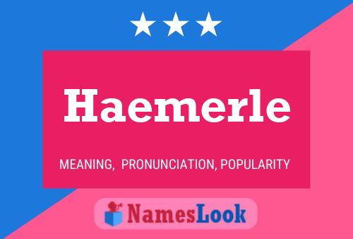 Haemerle Namensposter