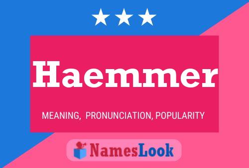 Haemmer Namensposter