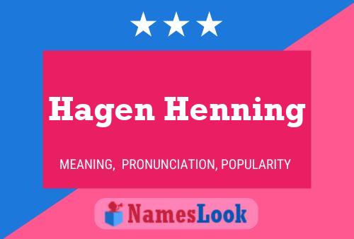 Hagen Henning Namensposter