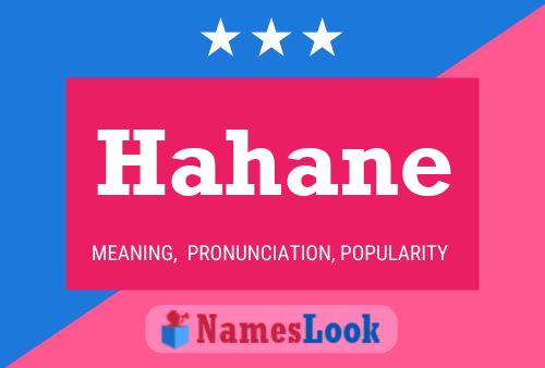 Hahane Namensposter