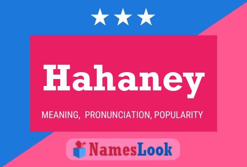 Hahaney Namensposter