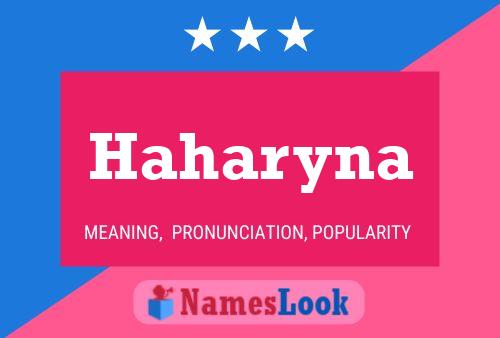 Haharyna Namensposter