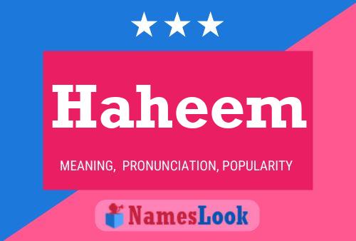 Haheem Namensposter