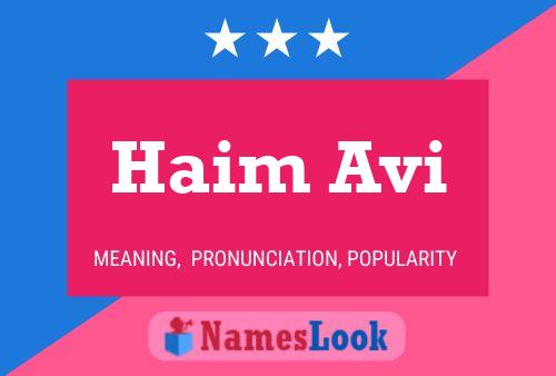 Haim Avi Namensposter